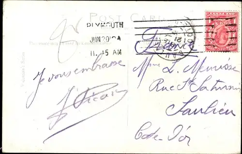 Ak Plymouth Devon England, Guildhall Square and Post Office