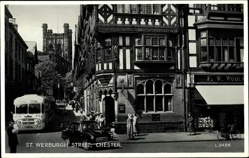 Ak Chester Cheshire England, St. Werburgh Street