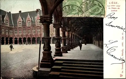 Ak Liège Lüttich Wallonien, Palais de Justice, La 1re cour