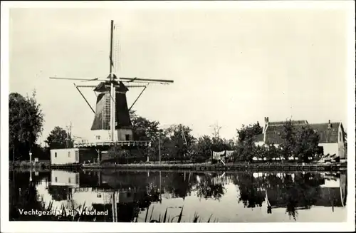 Ak Vreeland Utrecht, Vechtgezicht, Windmühle