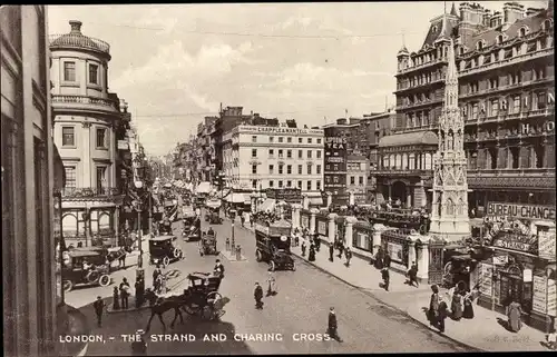 Ak London City England, The Stand and charing Cross