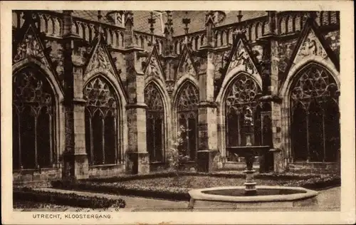 Ak Utrecht Niederlande, Kloostergang