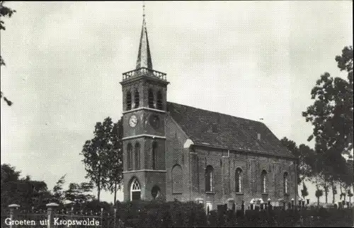 Ak Kropswolde Groningen Niederlande, Ned. Herv. Kerk