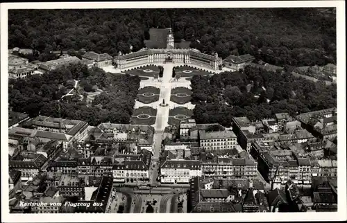 Ak Karlsruhe in Baden, Luftaufnahme