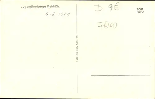 Ak Kehl am Rhein, Jugendherberge