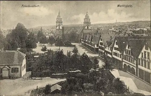 Ak Freudenstadt im Nordschwarzwald, Marktplatz