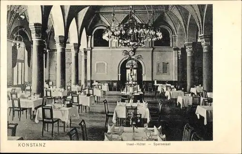 Ak Konstanz am Bodensee, Insel Hotel, Speisesaal