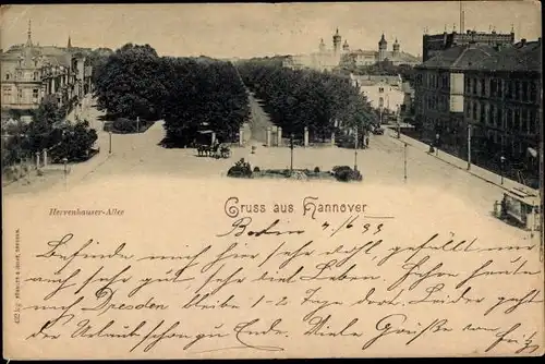 Ak Hannover, Herrenhäuser Allee