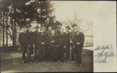 Foto Ak Bad Mergentheim in Tauberfranken, Mitglieder des St. Galler Vereins