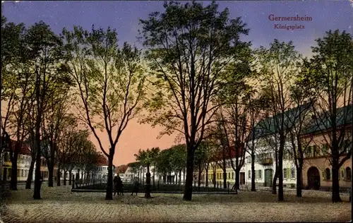 Ak Germersheim am Rhein, Königsplatz