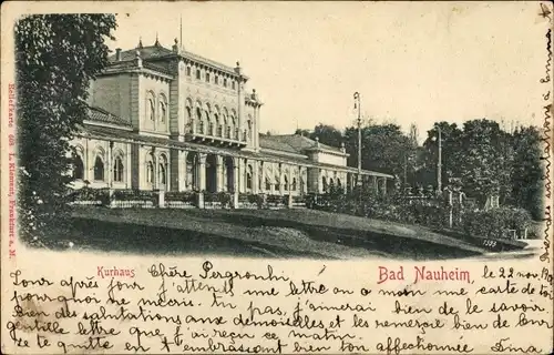 Relief Ak Bad Nauheim in Hessen, Kurhaus