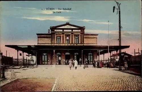 Ak Düren im Rheinland, Der Bahnhof