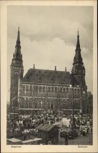 Ak Aachen in Nordrhein Westfalen, Rathaus