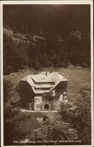 Ak Bad Rippoldsau im Schwarzwald, Villa Sommerberg