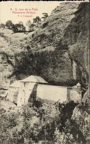 Ak Huesca Aragón, S. Juan de la Pena, Monasterio Antiguo