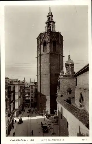 Ak Valencia Stadt Spanien, Torre del Miguelete