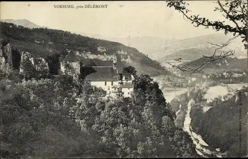 Ak Delsberg Delémont Kanton Jura, Vorburg, Gesamtansicht