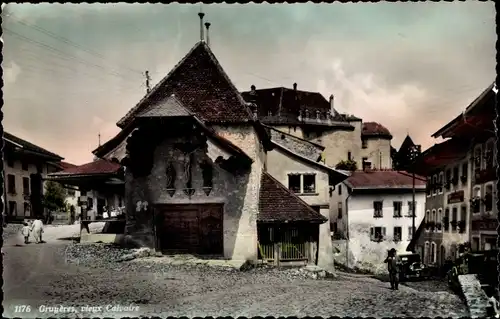 Ak Gruyères Kanton Freiburg Schweiz, Vieux Calvaire