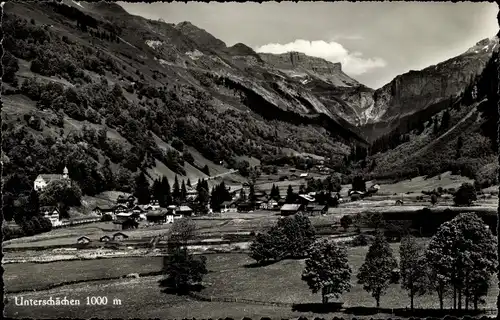 Ak Unterschächen Kanton Uri Schweiz, Totalansicht