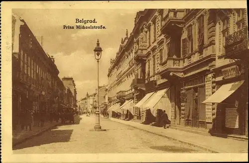 Ak Beograd Belgrad Serbien, Prinz Michael Straße