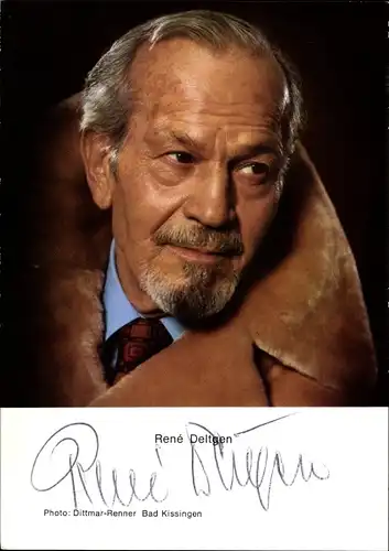Ak Schauspieler René Deltgen, Portrait, Autogramm