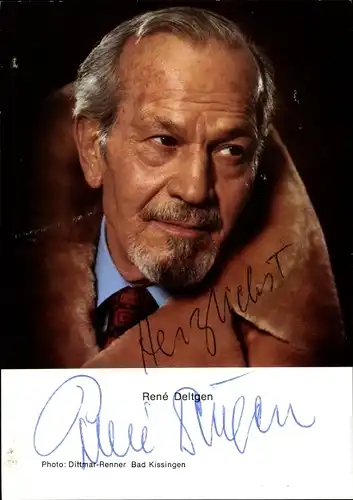 Ak Schauspieler René Deltgen, Portrait, Autogramm