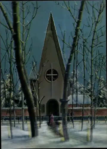 3 D Ak Church in Winter, Kirche