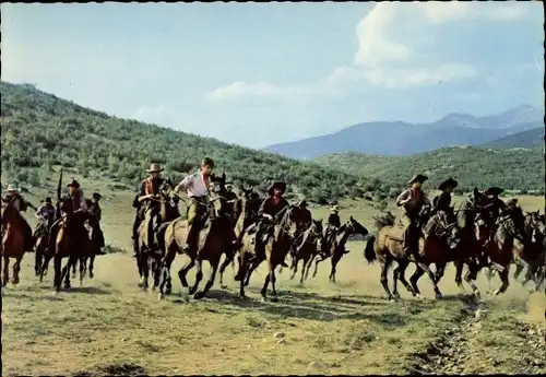 Ak Filmszene aus Der Schatz im Silbersee, Karl May, Cowboys