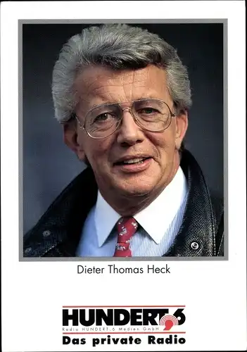 Ak Moderator Dieter Thomas Heck, Hundert 6, Portrait