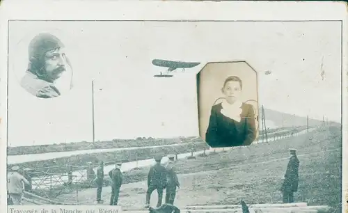 Foto Ak Traversee de la Manche par Bleriot, Portrait von einem Jungen