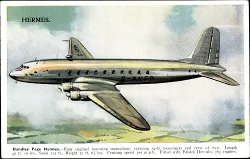 Ak Britisches Passagierflugzeug, Handley Page Hermes