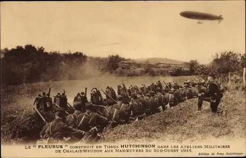 Ak Le Fleurs construit en Tissus Hutchinson dans les Ateliers Militaires, Zeppelin