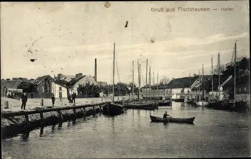 Ak Primorsk Fischhausen Kaliningrad Königsberg Ostpreußen, Hafen
