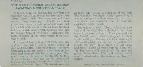 Stereo Foto Scots entrenched and cheerily awaiting a counter attack, I WK