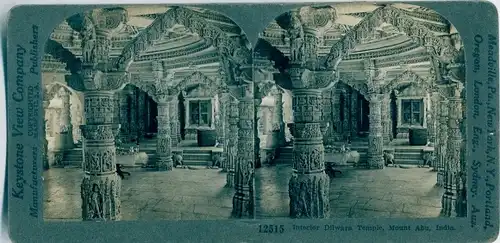 Stereo Foto Indien, Interior Dilwara Temple, Mount Abu