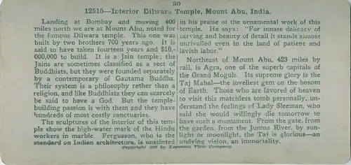 Stereo Foto Indien, Interior Dilwara Temple, Mount Abu