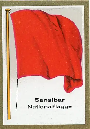 Sammelbild Ulmenried Fahnen außereuropäische Länder Nr. 275, Nationalflagge Sansibar