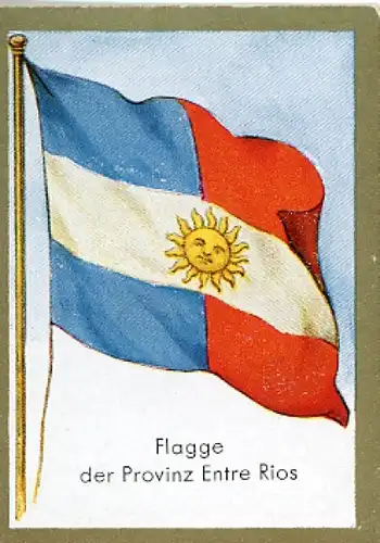 Sammelbild Ulmenried Historische Fahnen Nr. 185, Flagge der Provinz Entre Rios
