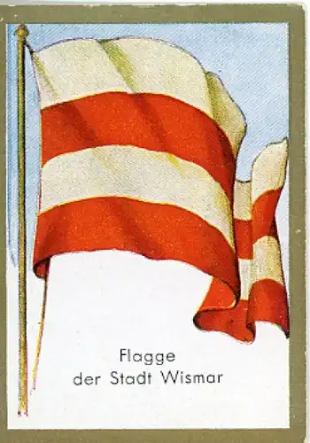Sammelbild Ulmenried Historische Fahnen Nr. 120, Flagge der Stadt Wismar
