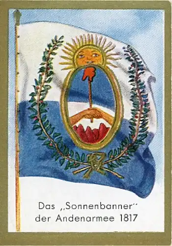 Sammelbild Ulmenried Historische Fahnen Nr. 186, "Sonnenbanner" der Andenarmee 1817