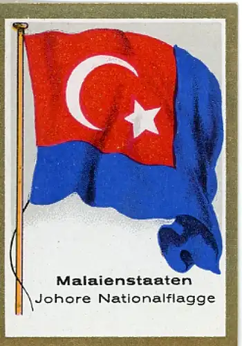 Sammelbild Ulmenried Fahnen außereurop. Länder Nr. 243, Malaienstaaten Johore Nationalflagge