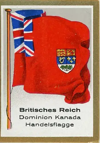 Sammelbild Fahnen außereurop. Länder Nr. 380 Britisches Reich Dominion Canada Handelsflagge