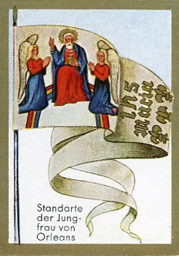Sammelbild Ulmenried Historische Fahnen Nr. 61 Standarte der Jungfrau von Orleans
