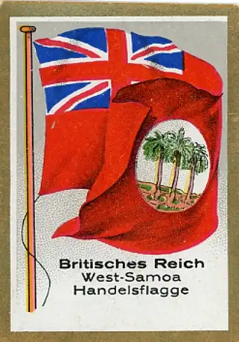 Sammelbild Fahnen der außereurop. Länder Nr. 397 Britisches Reich West-Samoa Handelsflagge