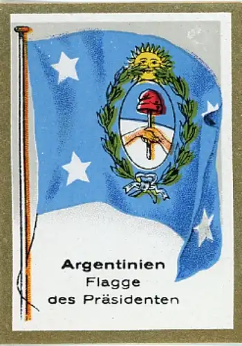 Sammelbild Fahnen der außereurop. Länder Nr. 337 Argentinien Flagge des Präsidenten