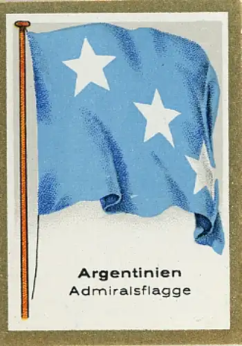 Sammelbild Fahnen der außereurop. Länder Nr. 340 Argentinien Admiralsflagge