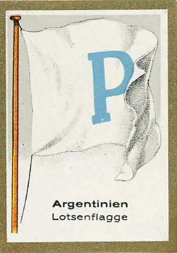 Sammelbild Fahnen der außereurop. Länder Nr. 341 Argentinien Lotsenflagge