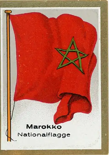 Sammelbild Fahnen außereurop. Länder Nr. 277 Marokko Nationalflagge