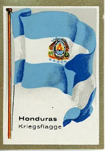 Sammelbild Fahnen außereurop. Länder Nr. 309, Kriegsflagge Honduras