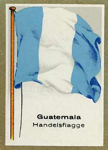 Sammelbild Fahnen außereurop. Länder Nr. 307, Handelsflagge Guatemala
